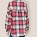  Front Pocket Oversized Flannel Top