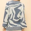  Printed Knit Pullover Sweater