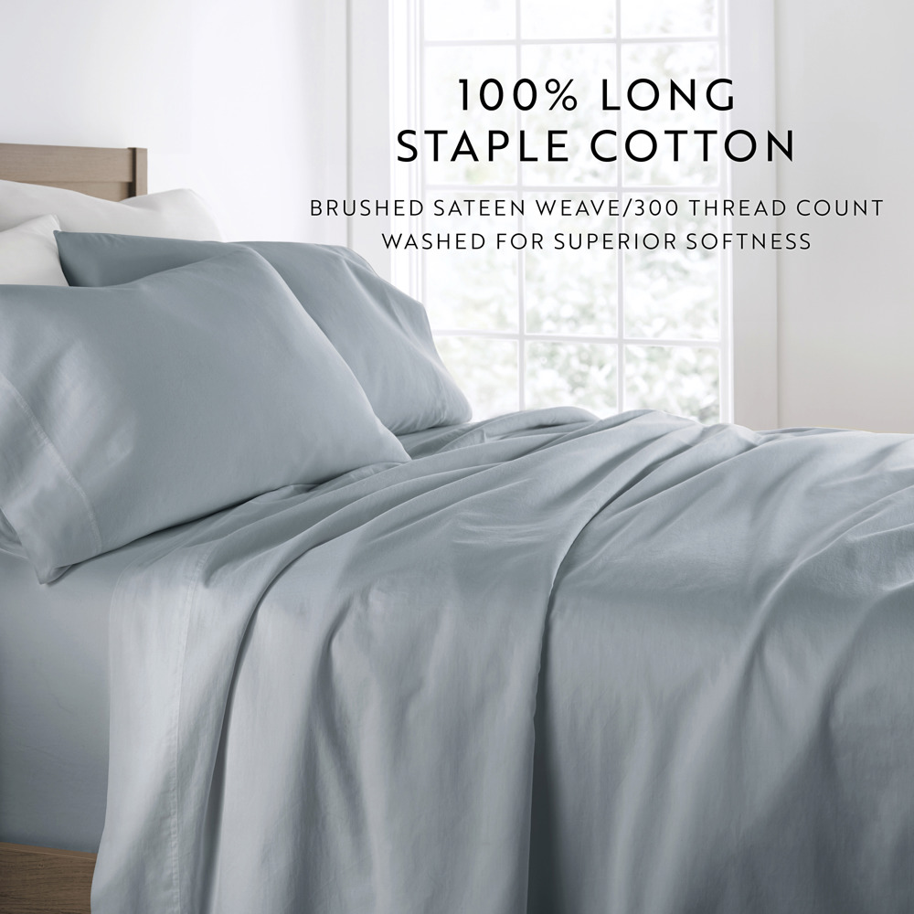 300 Thread Count Cotton Sheet Set in Essential Colors