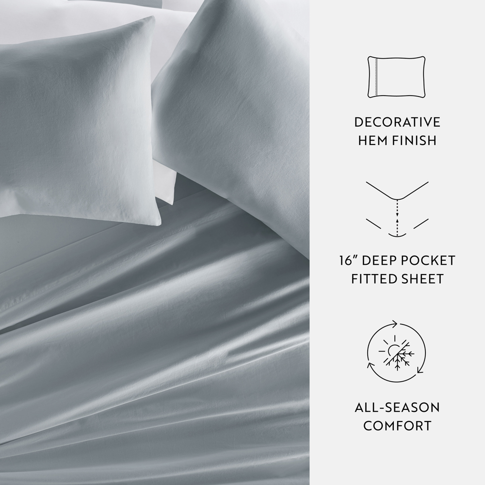 300 Thread Count Cotton Sheet Set in Essential Colors