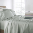 California King Green Mist 300 Thread Count Cotton Sheet Set in Essential Colors