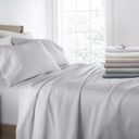 California King Light Gray 300 Thread Count Cotton Sheet Set in Essential Colors