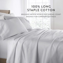 California King Light Gray 300 Thread Count Cotton Sheet Set in Essential Colors