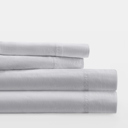 California King Light Gray 300 Thread Count Cotton Sheet Set in Essential Colors