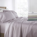 California King Mauve 300 Thread Count Cotton Sheet Set in Essential Colors