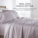 California King Mauve 300 Thread Count Cotton Sheet Set in Essential Colors