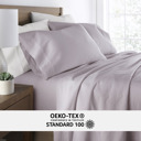 California King Mauve 300 Thread Count Cotton Sheet Set in Essential Colors