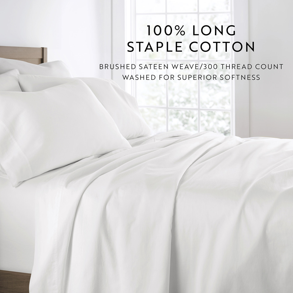 300 Thread Count Cotton Sheet Set in Essential Colors