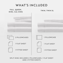 California King White 300 Thread Count Cotton Sheet Set in Essential Colors