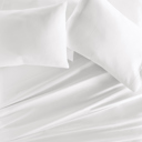 California King White 300 Thread Count Cotton Sheet Set in Essential Colors