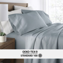 Full/Double Blue 300 Thread Count Cotton Sheet Set in Essential Colors