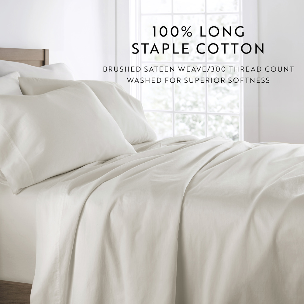 300 Thread Count Cotton Sheet Set in Essential Colors