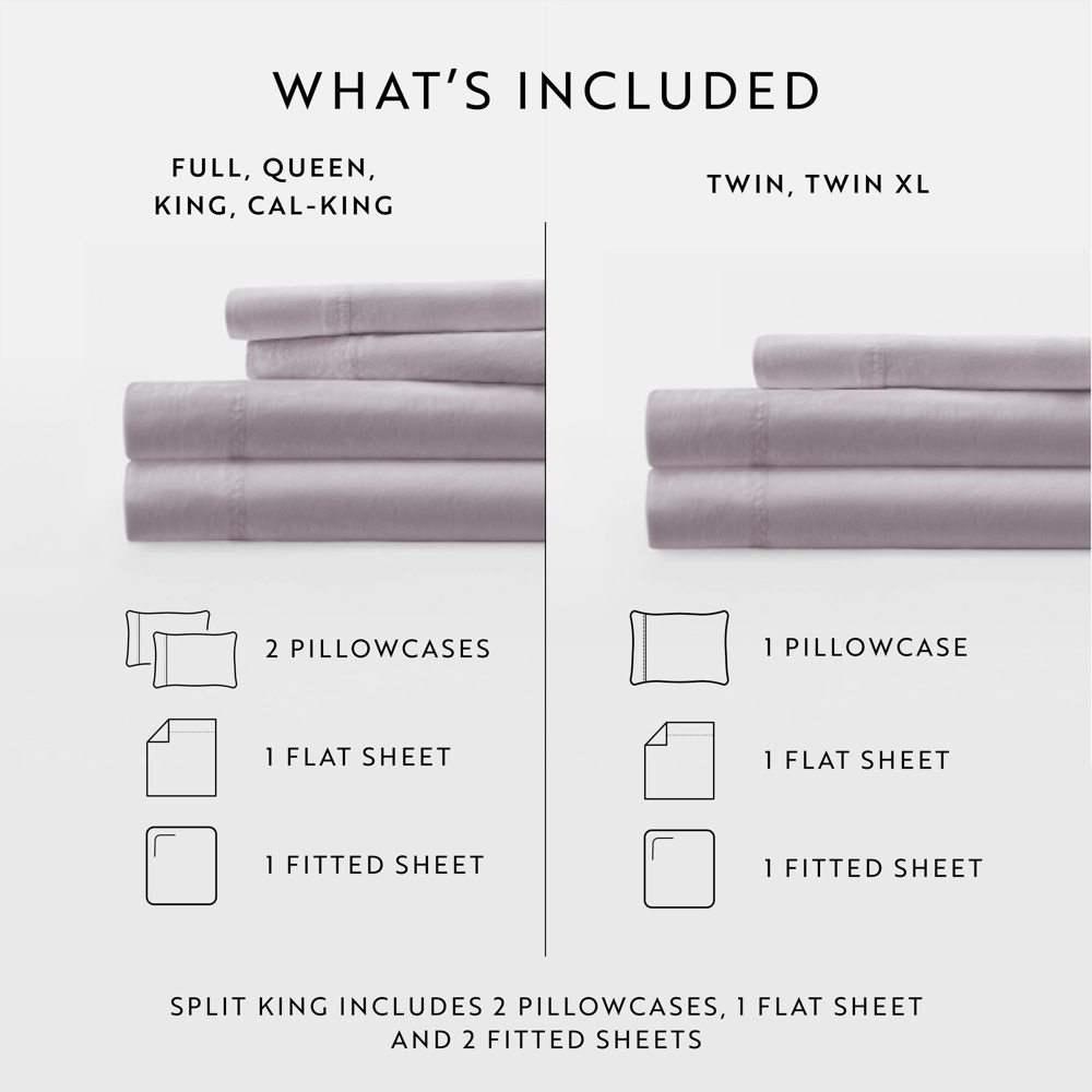 300 Thread Count Cotton Sheet Set in Essential Colors