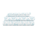 California King Burst of Vines Light Blue Patterned Ultra-Soft Bed Sheet Set - Bohemian Patterns