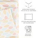 Full/Double Fall Foliage Yellow Patterned Ultra-Soft Bed Sheet Set - Bohemian Patterns