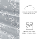 California King Trellis Vine Light Gray Patterned Ultra-Soft Bed Sheet Set - Bohemian Patterns