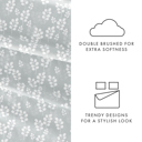 California King Wheatfield Gray Patterned Ultra-Soft Bed Sheet Set - Bohemian Patterns