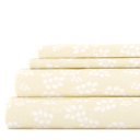 California King Wheatfield Ivory Patterned Ultra-Soft Bed Sheet Set - Bohemian Patterns