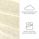 California King Wheatfield Ivory Patterned Ultra-Soft Bed Sheet Set - Bohemian Patterns