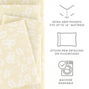 Full/Double Wheatfield Ivory Patterned Ultra-Soft Bed Sheet Set - Bohemian Patterns