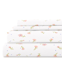 California King Soft Floral Pink Patterned Ultra-Soft Bed Sheet Set - Classic Patterns