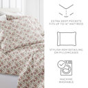 California King Blooming Floral Rose Patterned Ultra-Soft Bed Sheet Set - Delicate Blossoms