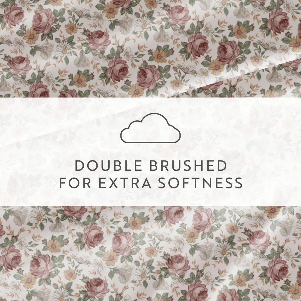 Patterned Ultra-Soft Bed Sheet Set - Delicate Blossoms