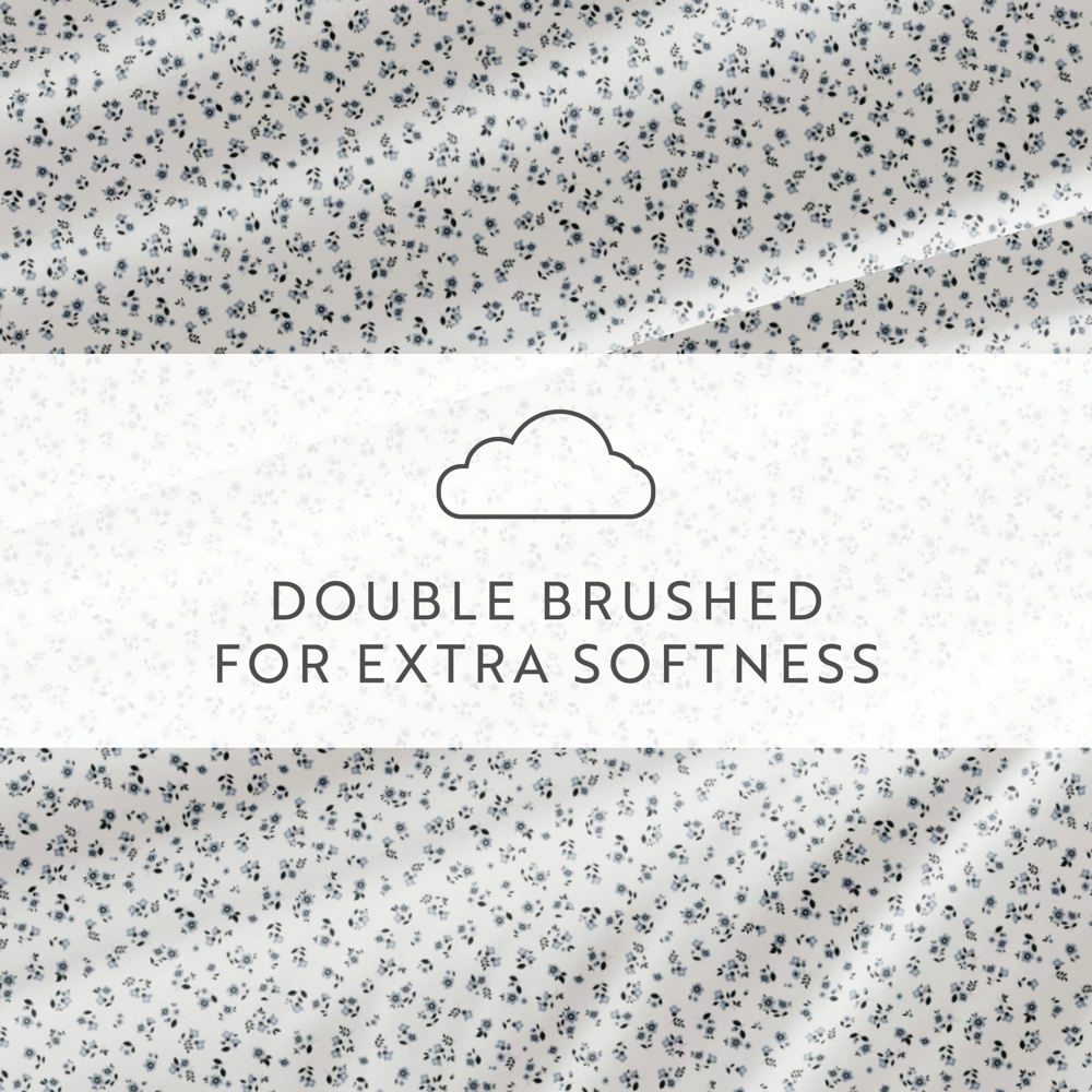 Patterned Ultra-Soft Bed Sheet Set - Delicate Blossoms