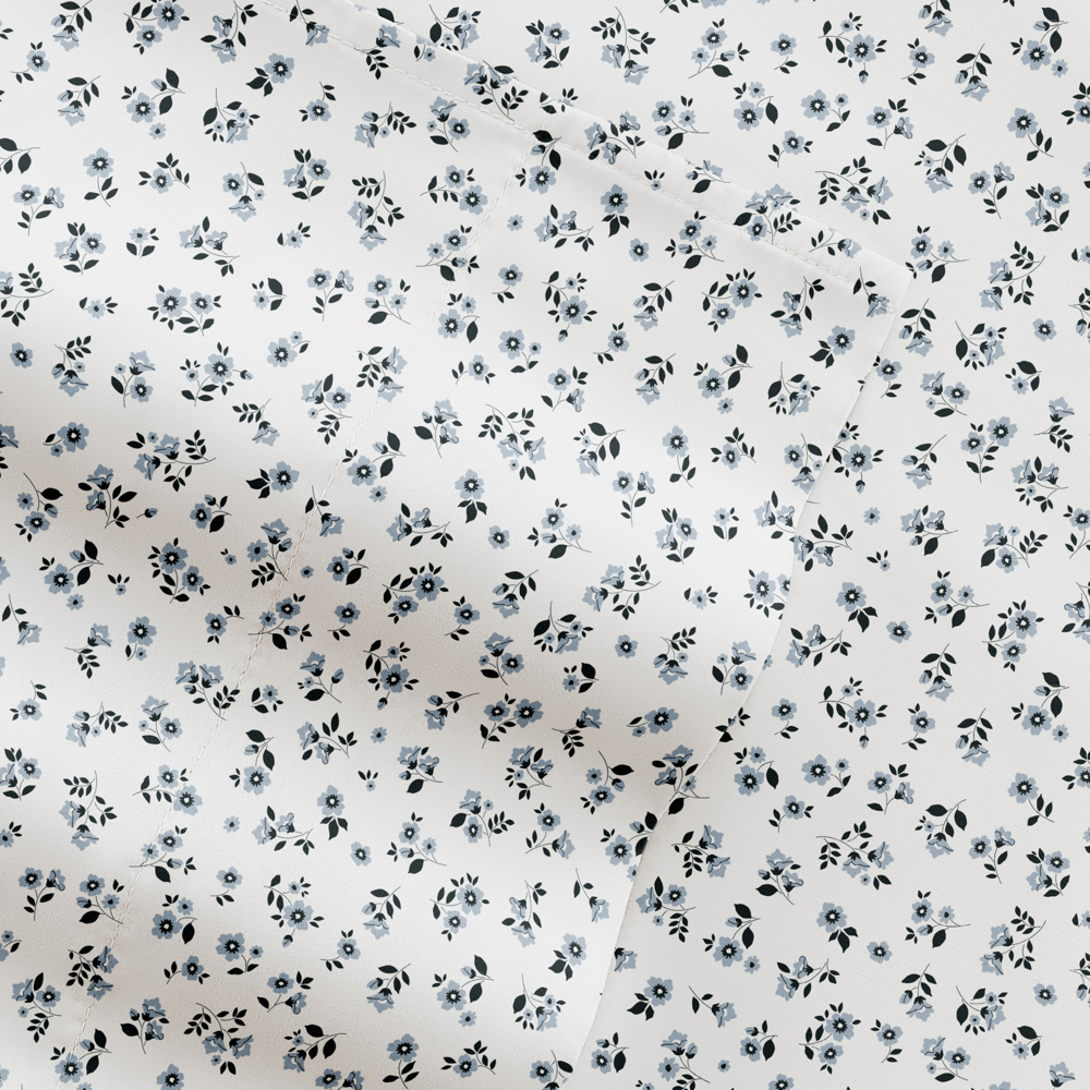 Patterned Ultra-Soft Bed Sheet Set - Delicate Blossoms