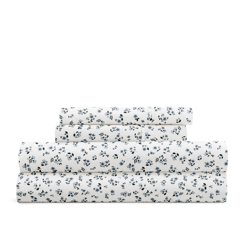 Patterned Ultra-Soft Bed Sheet Set - Delicate Blossoms