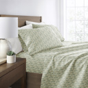 California King Floral Dream Eucalyptus Patterned Ultra-Soft Bed Sheet Set - Delicate Blossoms