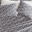 California King Floral Dream Navy Patterned Ultra-Soft Bed Sheet Set - Delicate Blossoms