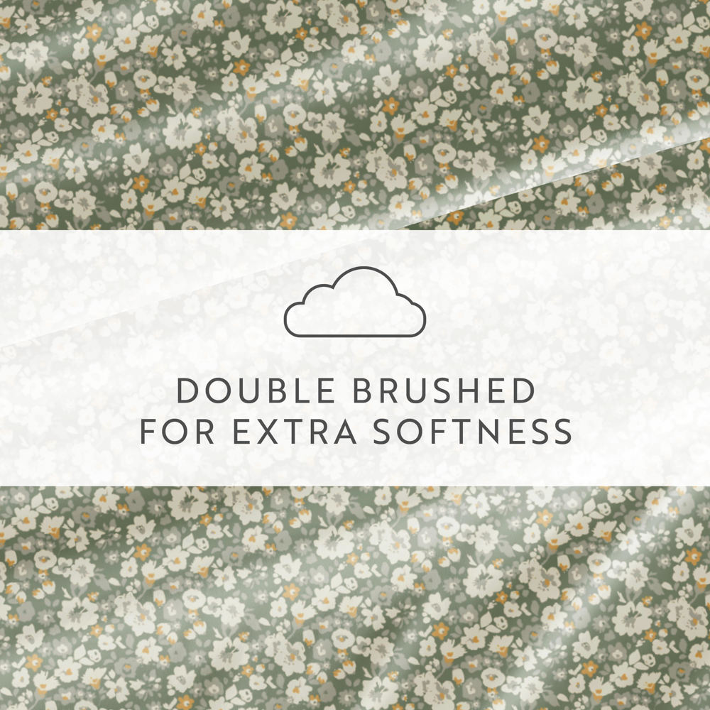 Patterned Ultra-Soft Bed Sheet Set - Delicate Blossoms