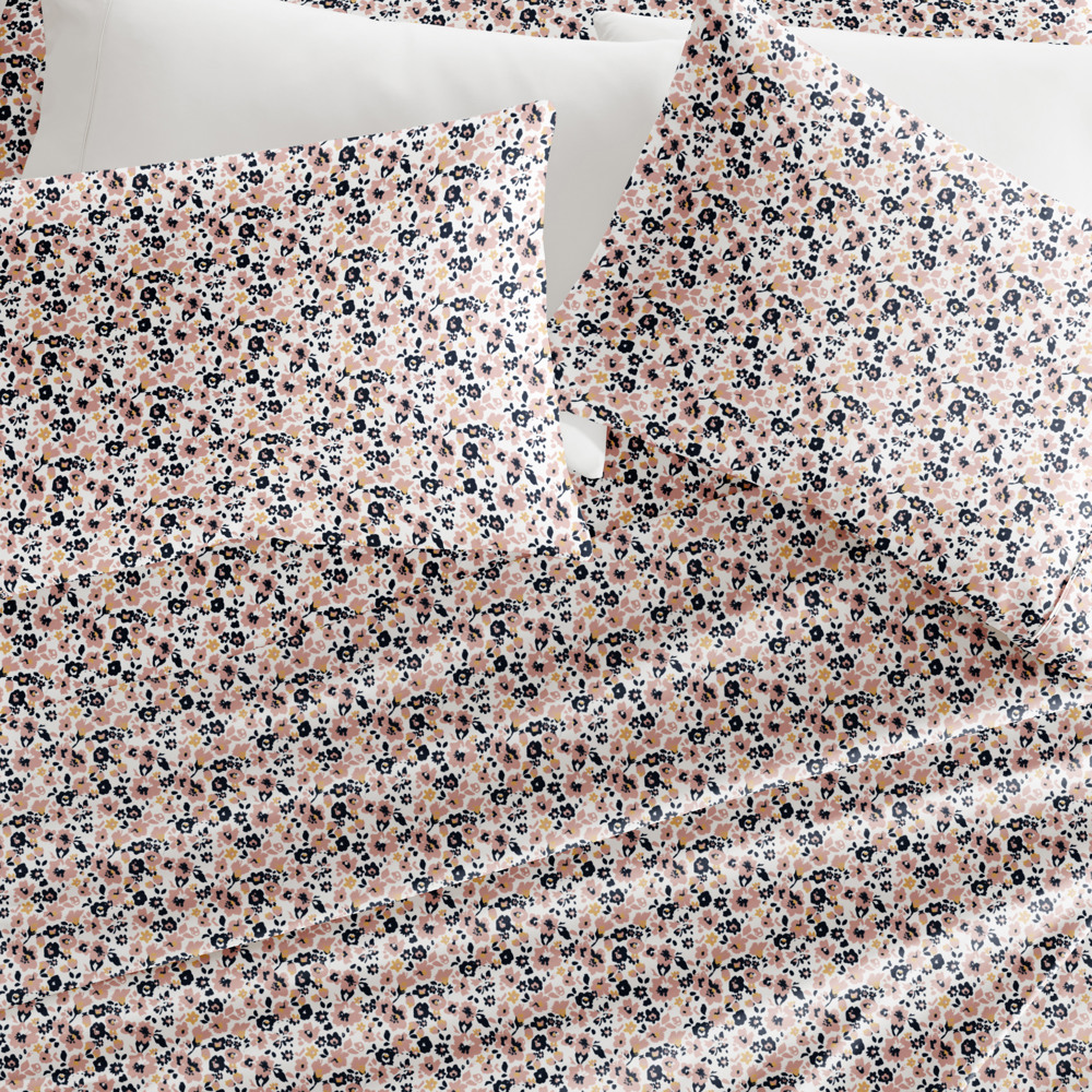 Patterned Ultra-Soft Bed Sheet Set - Delicate Blossoms