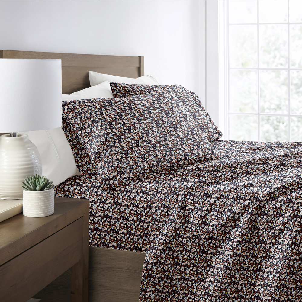 Patterned Ultra-Soft Bed Sheet Set - Delicate Blossoms