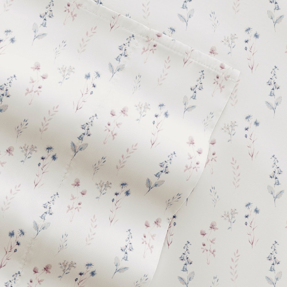 Patterned Ultra-Soft Bed Sheet Set - Delicate Blossoms