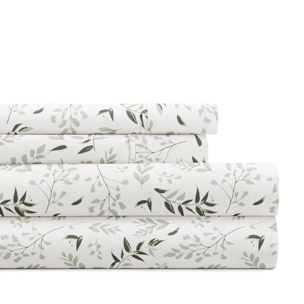 Patterned Ultra-Soft Bed Sheet Set - Delicate Blossoms