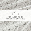 Full/Double Tossed Foliage Eucalyptus Patterned Ultra-Soft Bed Sheet Set - Delicate Blossoms