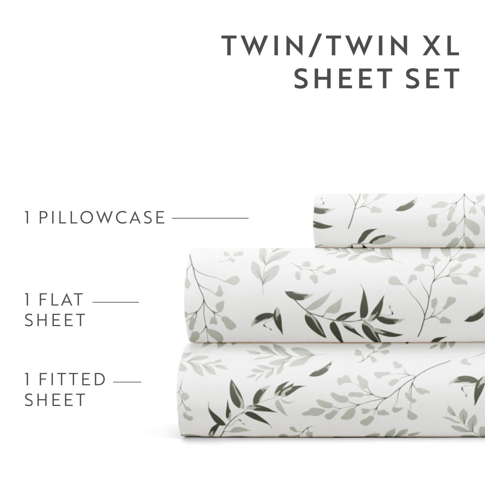 Patterned Ultra-Soft Bed Sheet Set - Delicate Blossoms