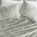 California King Distressed Willow Green Mist Patterned Ultra-Soft Bed Sheet Set - Delicate Details