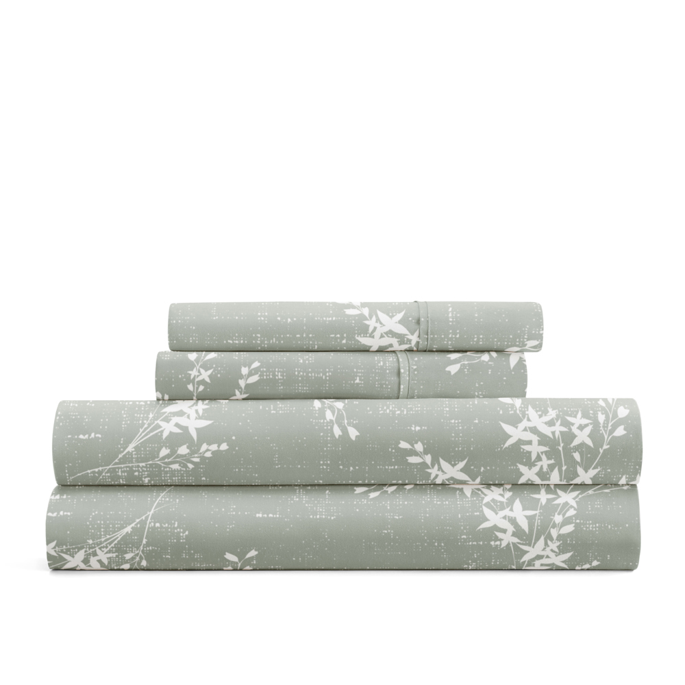 Patterned Ultra-Soft Bed Sheet Set - Delicate Details