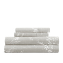 California King Distressed Willow Harbour Mist Patterned Ultra-Soft Bed Sheet Set - Delicate Details