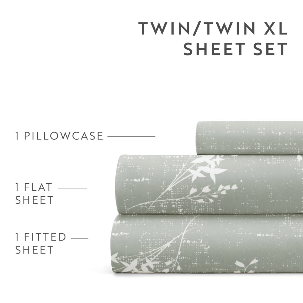 Patterned Ultra-Soft Bed Sheet Set - Delicate Details