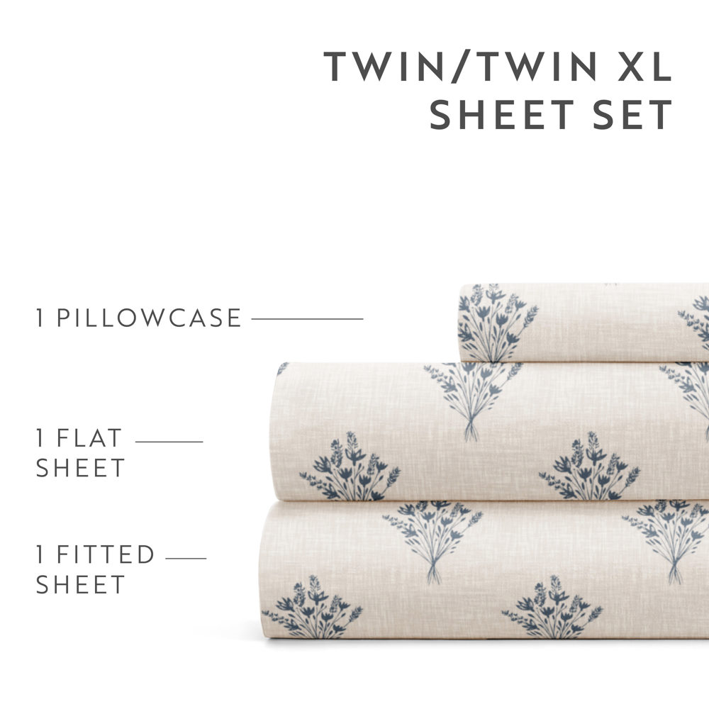 Patterned Ultra-Soft Bed Sheet Set - Delicate Details