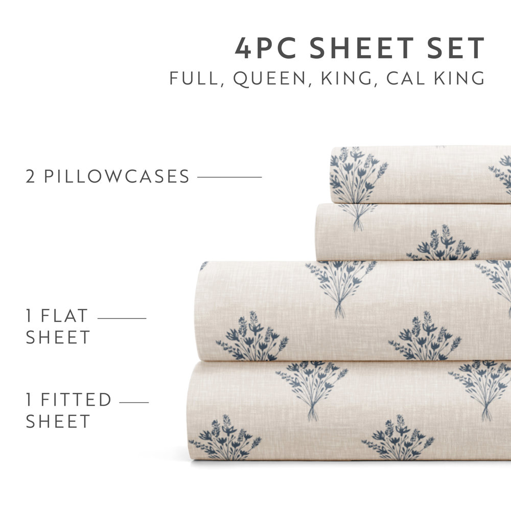 Patterned Ultra-Soft Bed Sheet Set - Delicate Details