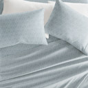 Full/Double Modern Circles Sky Blue Patterned Ultra-Soft Bed Sheet Set - Delicate Details