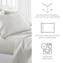 Full/Double Modern Circles Light Gray Patterned Ultra-Soft Bed Sheet Set - Delicate Details