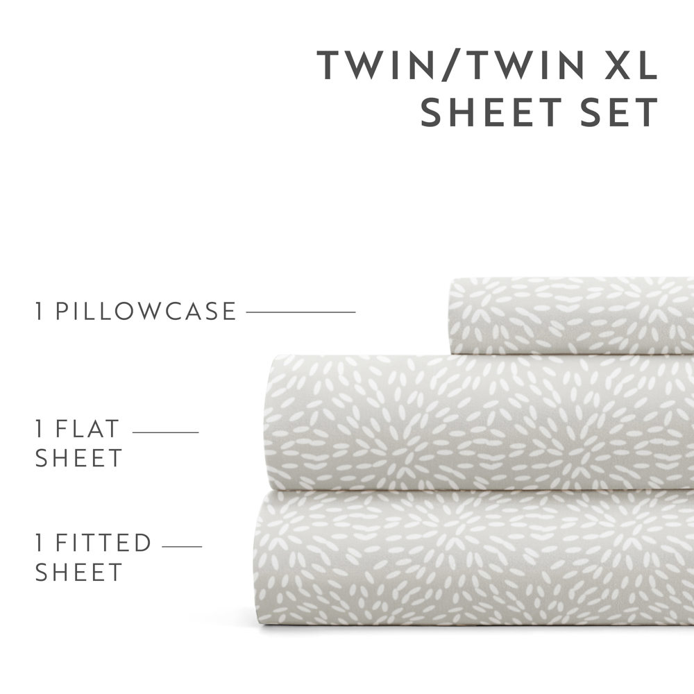 Patterned Ultra-Soft Bed Sheet Set - Delicate Details