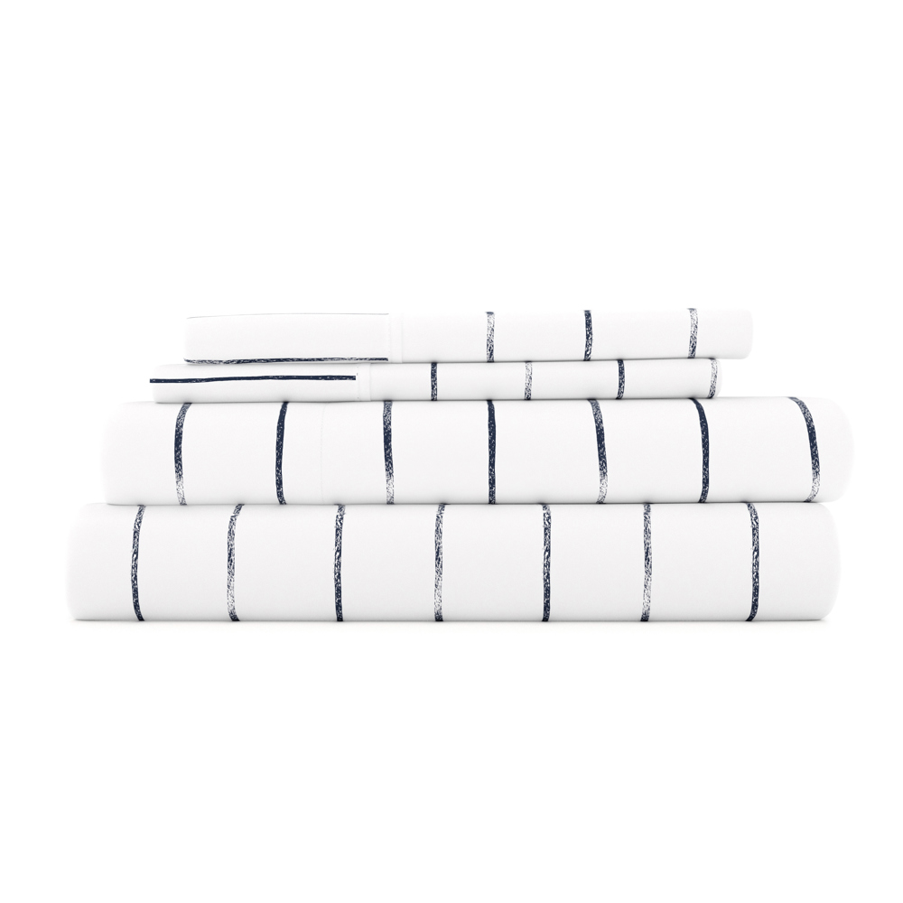 Patterned Ultra-Soft Bed Sheet Set - Dots and Stripes