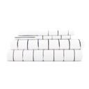 California King Distressed Field Stripe Navy Patterned Ultra-Soft Bed Sheet Set - Dots and Stripes